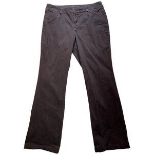 Dockers Women's Casual Bootcut Pants Flat Front Size 10 M Espresso Brown Solid